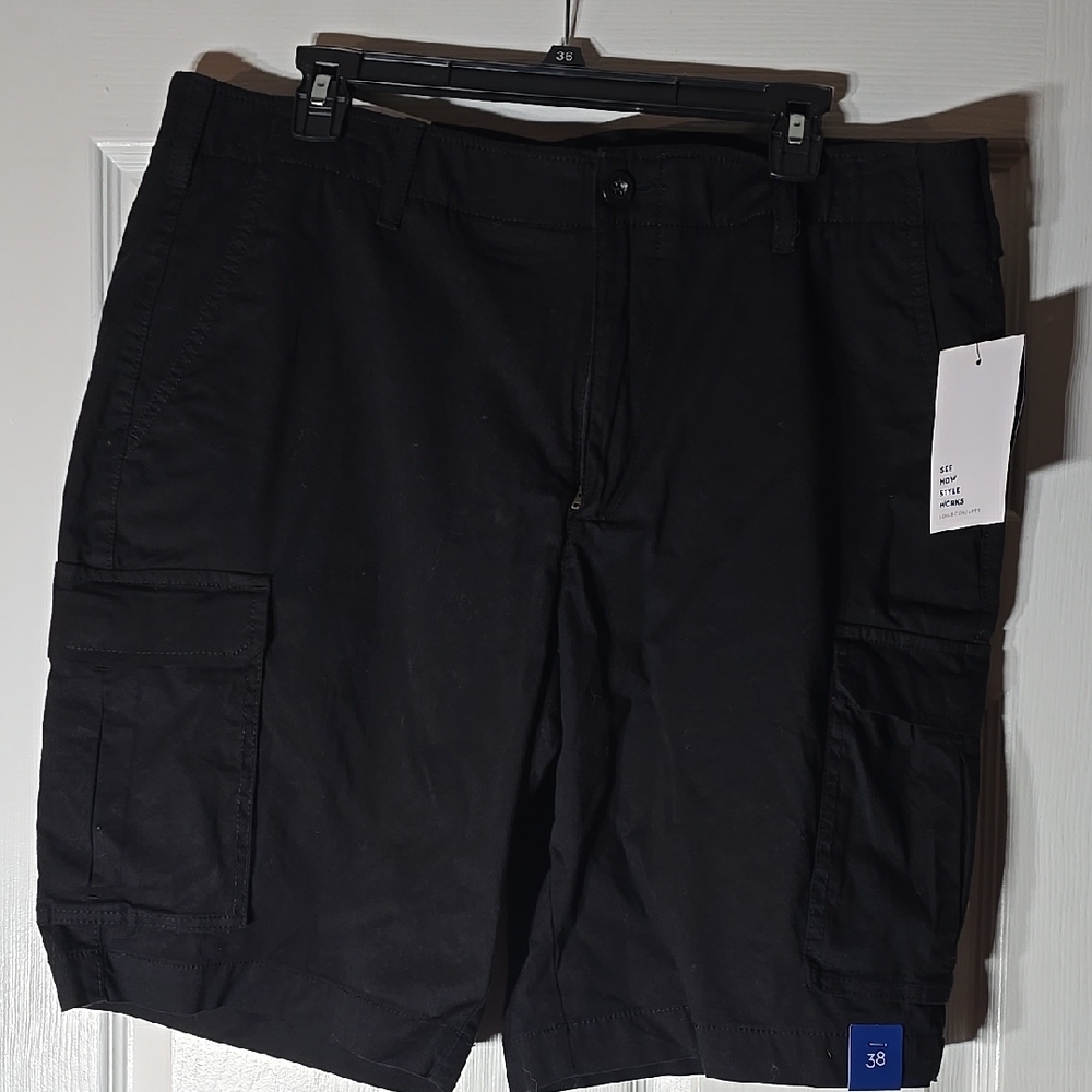 Men's Black Cargo Shorts
